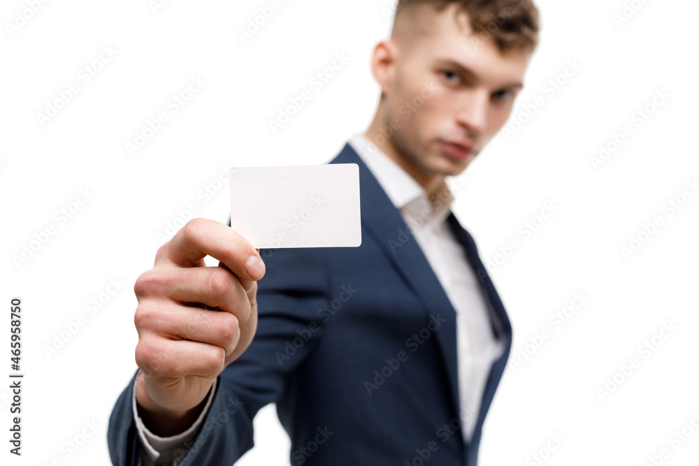 Young businessman is showing the word. Your text here Young businessman is showing the word. Your text here