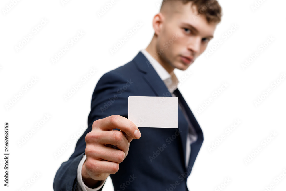 Young businessman is showing the word. Your text here Young businessman is showing the word. Your text here