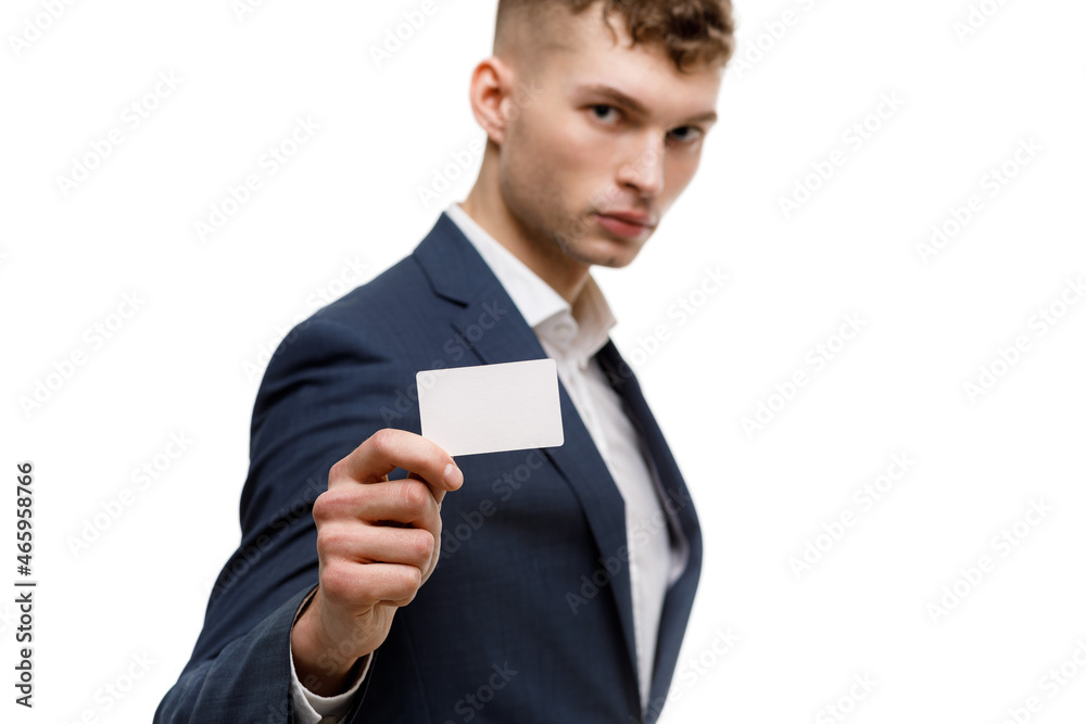 Young businessman is showing the word. Your text here Young businessman is showing the word. Your text here