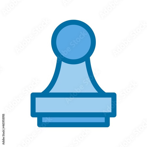 Stamp Filled Blue Vector Icon Design