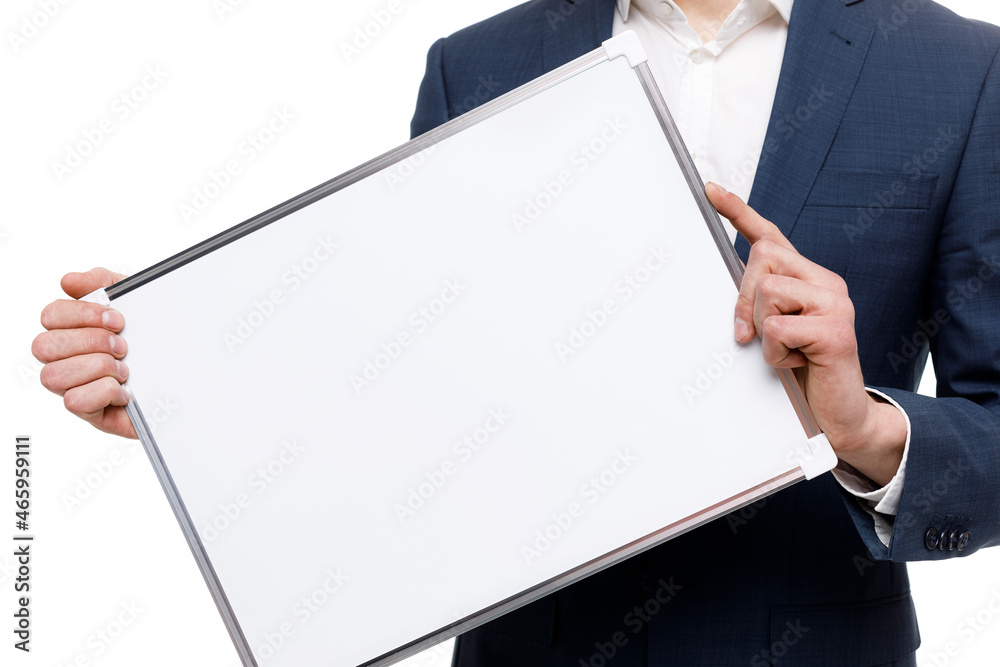 Young businessman is showing the word. Your text here Young businessman is showing the word. Your text here
