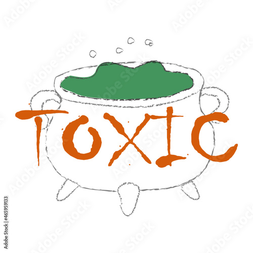 Halloween toxic design, Witch cauldron design, Toxic cauldron