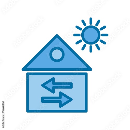 Recycling Filled Blue Vector Icon Design