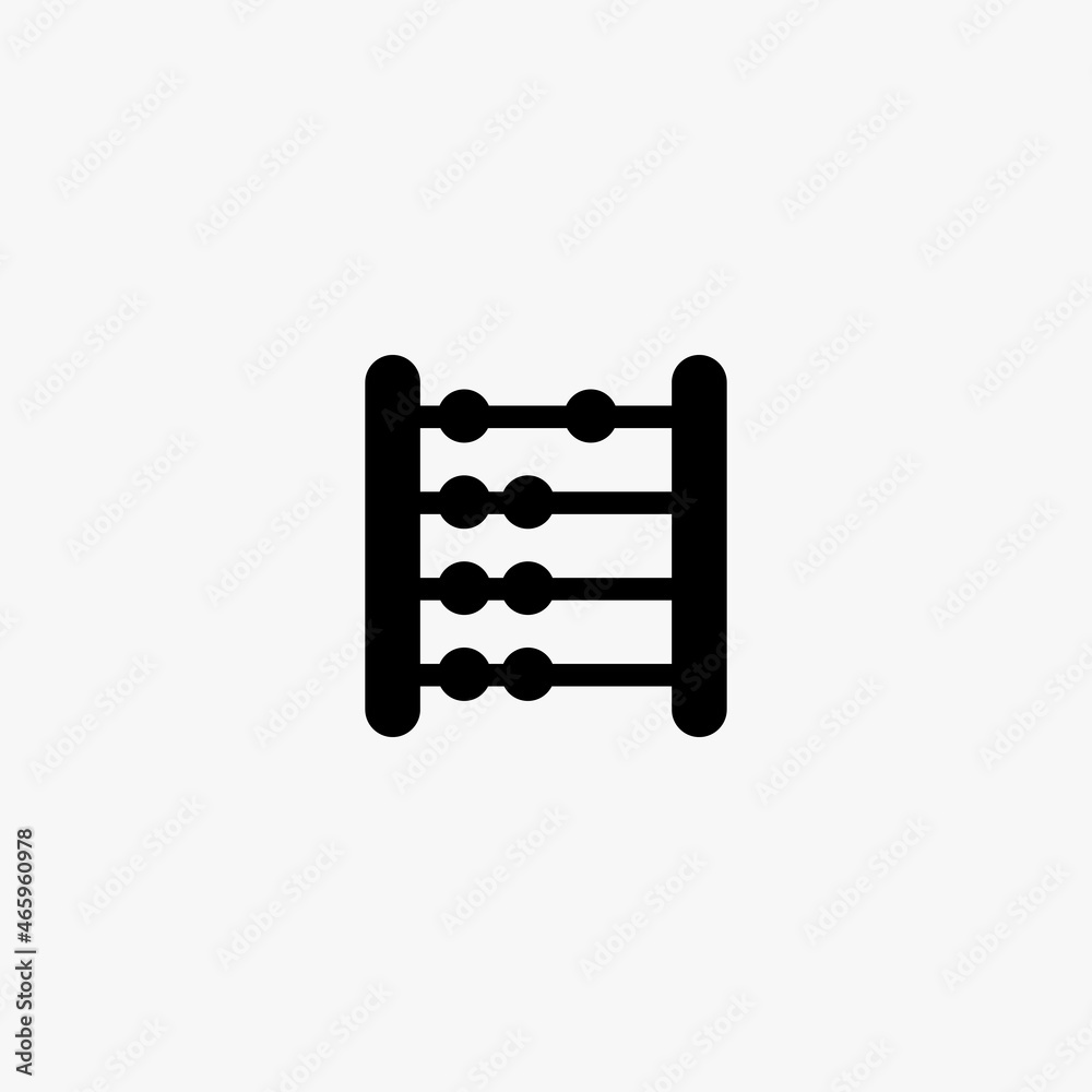 abacus icon. abacus vector icon on white background abacus icon. abacus vector icon on white background