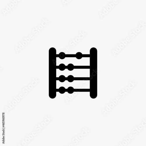 abacus icon. abacus vector icon on white background