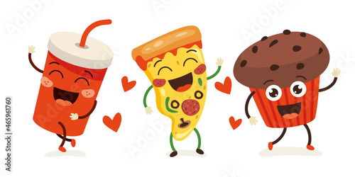 Set Of Various Delicious Foods
