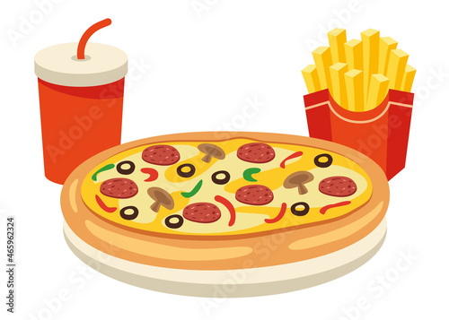 Set Of Various Delicious Foods