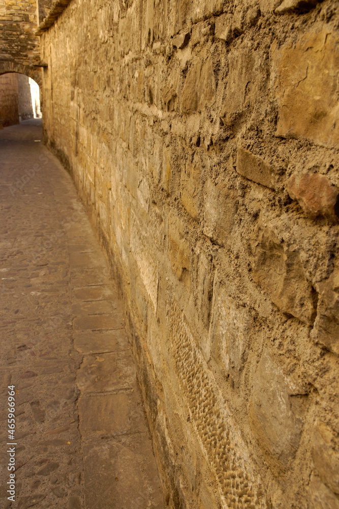 Baeza (Spain). Narrow street outside the Cathedral of the Nativity of Our Lady of Baeza