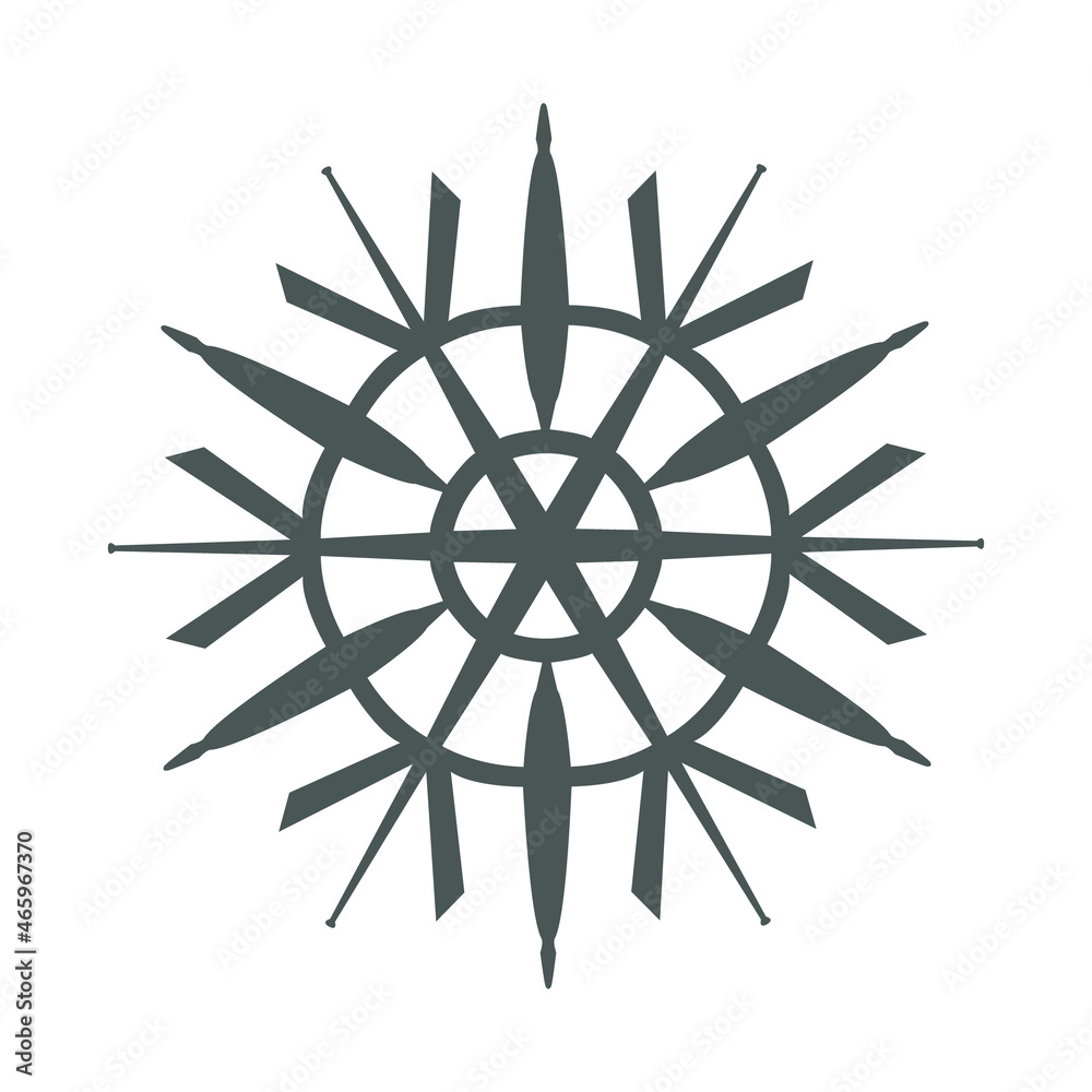 Snowflake icon. Black and white vector illustratiom Snowflake icon. Black and white vector illustratiom