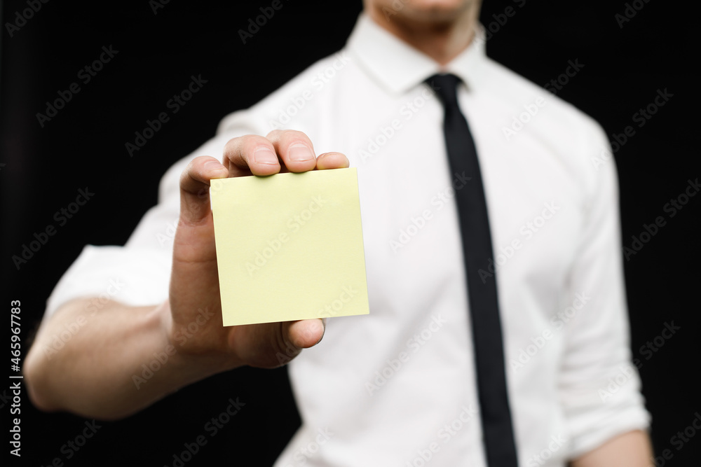 Young businessman is showing the word. Your text here Young businessman is showing the word. Your text here