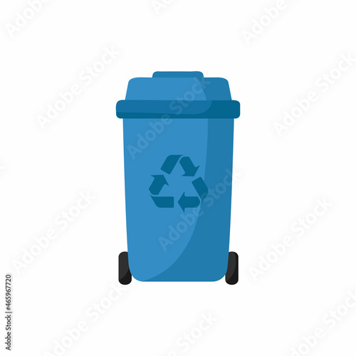 Recycle bin isolated on white background. Vector illustration