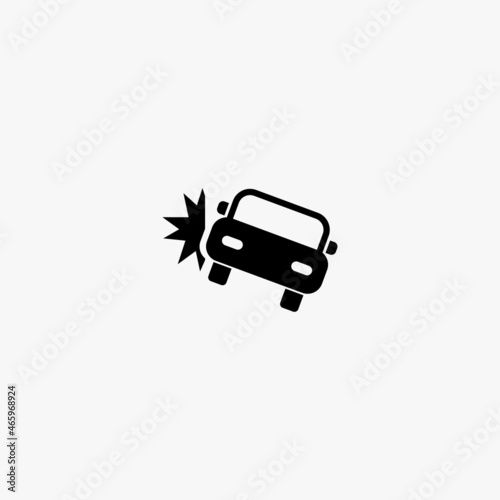 car crash icon. car crash vector icon on white background