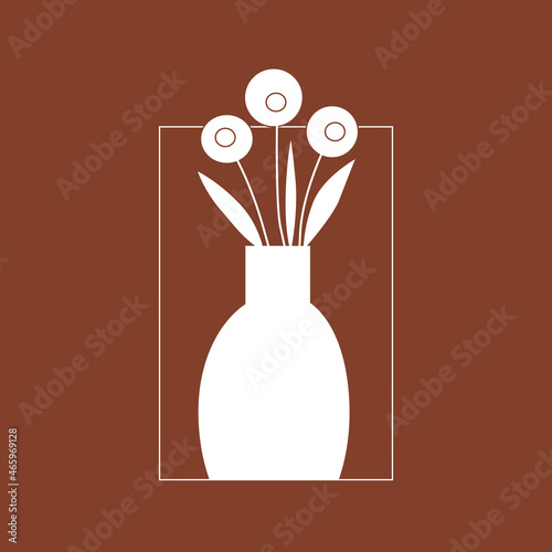 Poster with a minimalistic still life. Modern Art. Vector illustration.