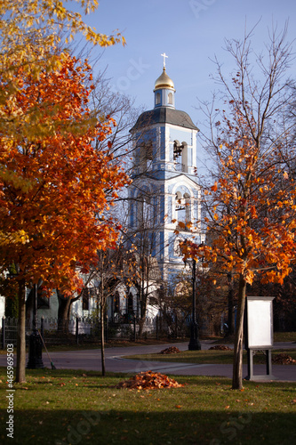 park complex in tsaritsyno golden autumn in sunny weather