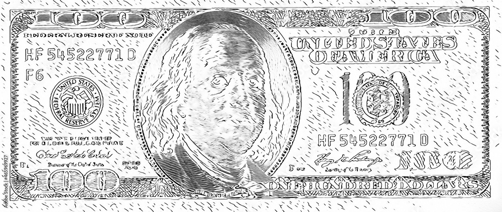 old 100 dollar banknote