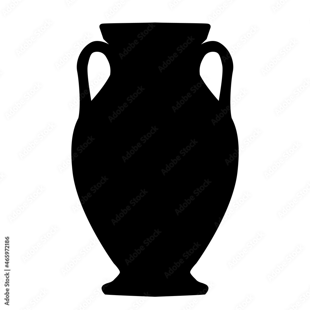 ancient greek vase on white background. Greek Vase logo. flat style.