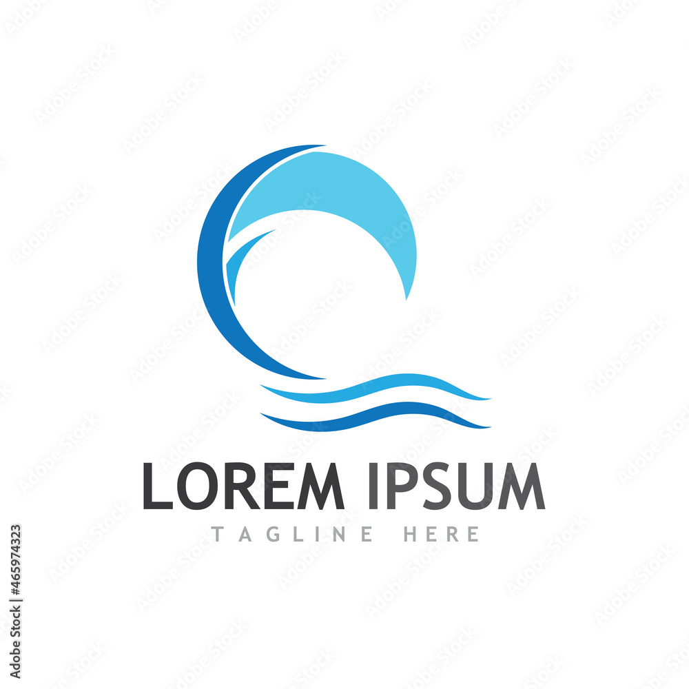 Water wave icon vector Water wave icon vector