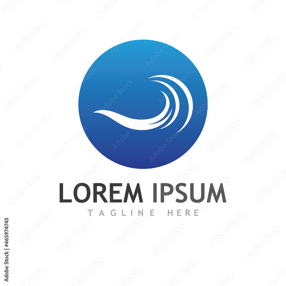 Water wave icon vector Water wave icon vector
