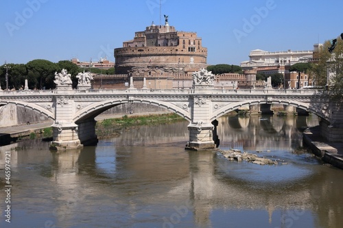 Saint Angel Bridge in Rome, Italy