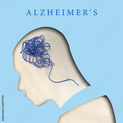 Alzheimer heeling illustration dementia symbol