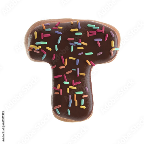 Wallpaper Mural Creative art alphabet of donuts,3d rendering. Cartoon bakery sweet tasty font. chocolate letters and numbers,Birthday party celebration. Torontodigital.ca