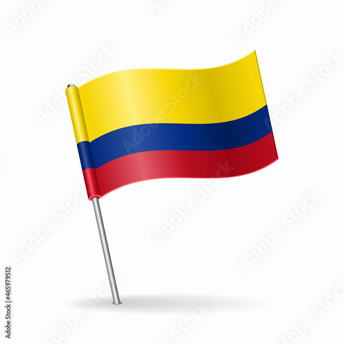 Free Download Colombian flag map pointer layout. Vector illustration. - GFXLoad