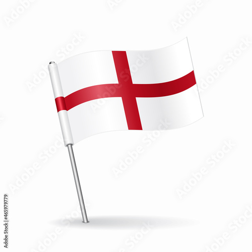 English flag map pointer layout. Vector illustration.