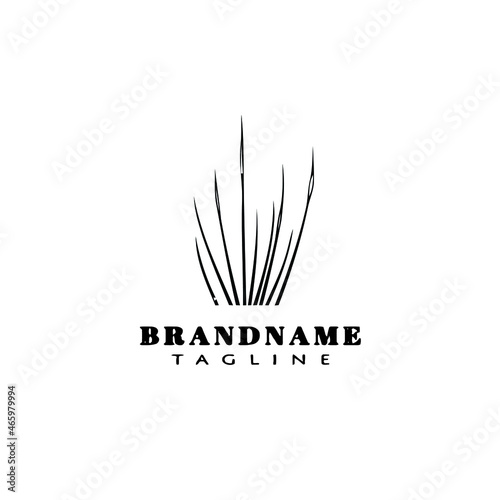 cattail concept logo design template icon black isolated vector illustration