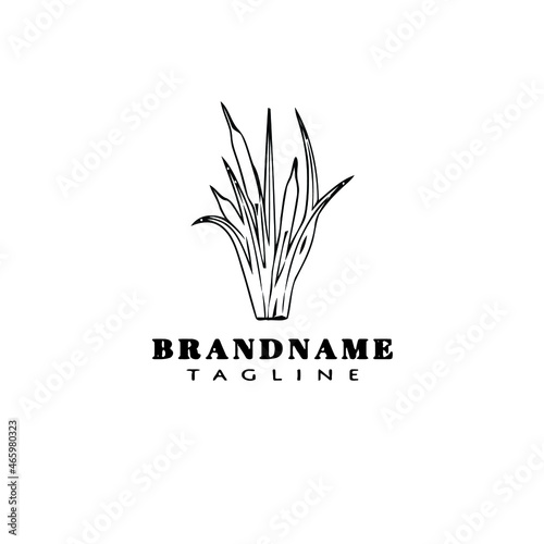 cattail cartoon logo simple template icon black isolated vector illustration