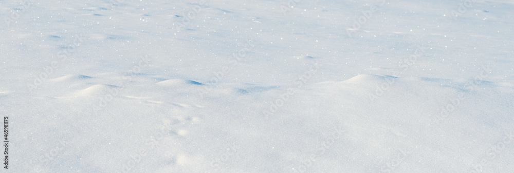 Snow texture, hilly area of land covered with snow