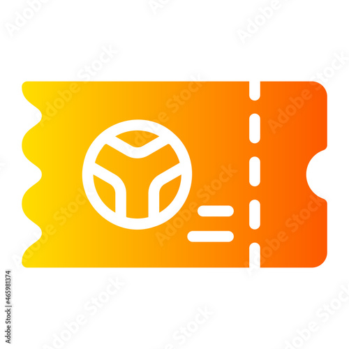 ticket gradient icon