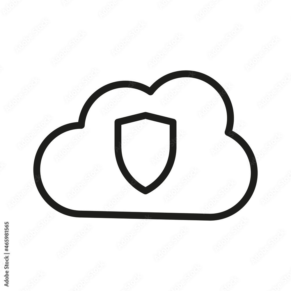 Cloud Outline Vector Icon. Illustration Of A Stroke Vector On A White Background. For App And Website Cloud Outline Vector Icon. Illustration Of A Stroke Vector On A White Background. For App And Website