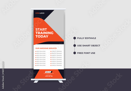 gym fitnesNew Red Creative Corporate Modern Rack Card or DL Flyer Designs rack card