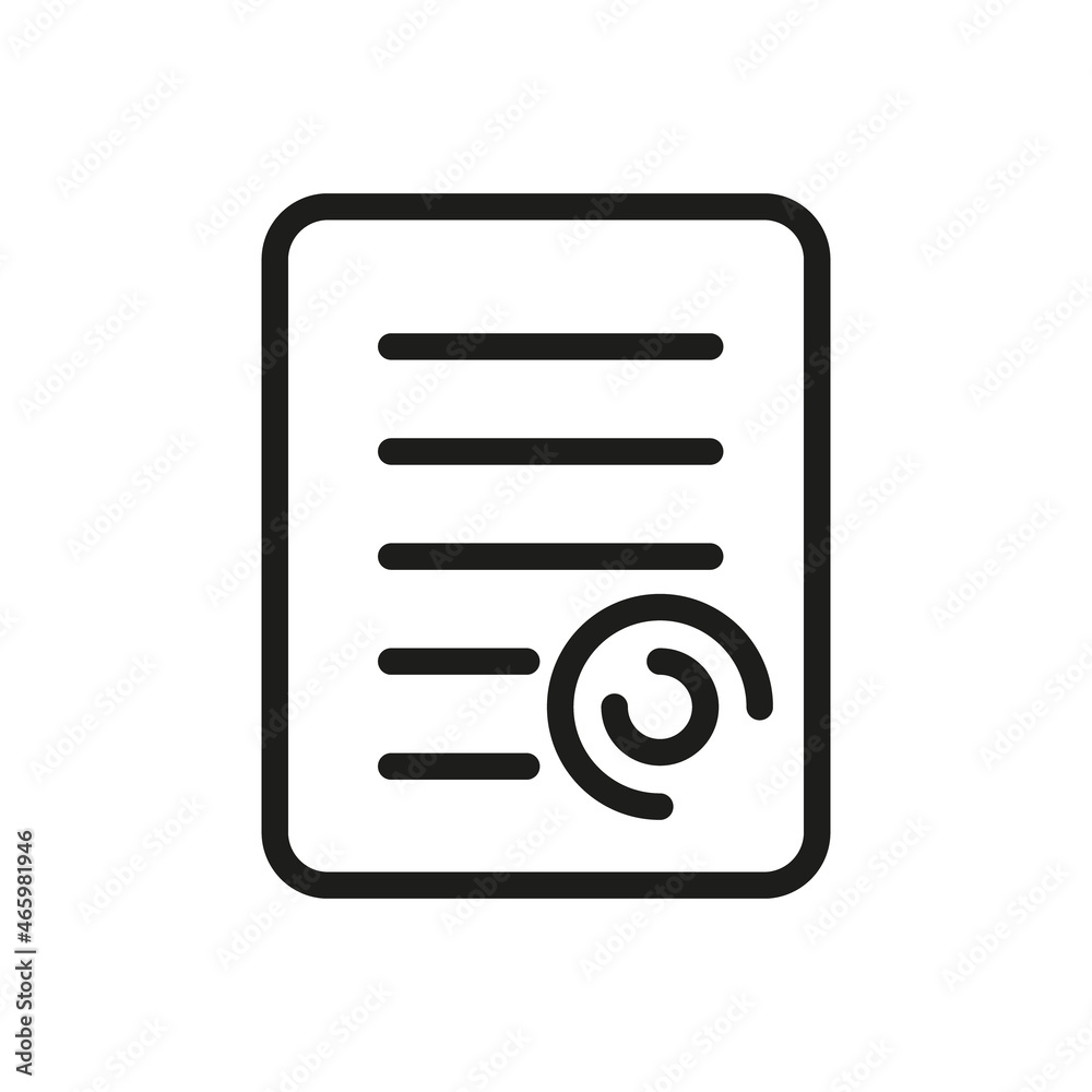 Document Outline Vector Icon. Illustration Of A Stroke Vector On A White Background. From App And Website. Document Outline Vector Icon. Illustration Of A Stroke Vector On A White Background. From App And Website.