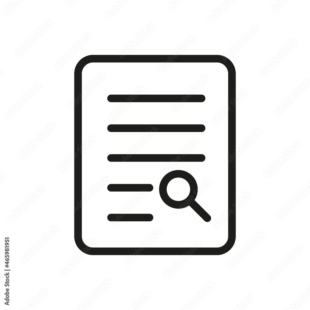 Document Outline Vector Icon. Illustration Of A Stroke Vector On A White Background. From App And Website. Document Outline Vector Icon. Illustration Of A Stroke Vector On A White Background. From App And Website.