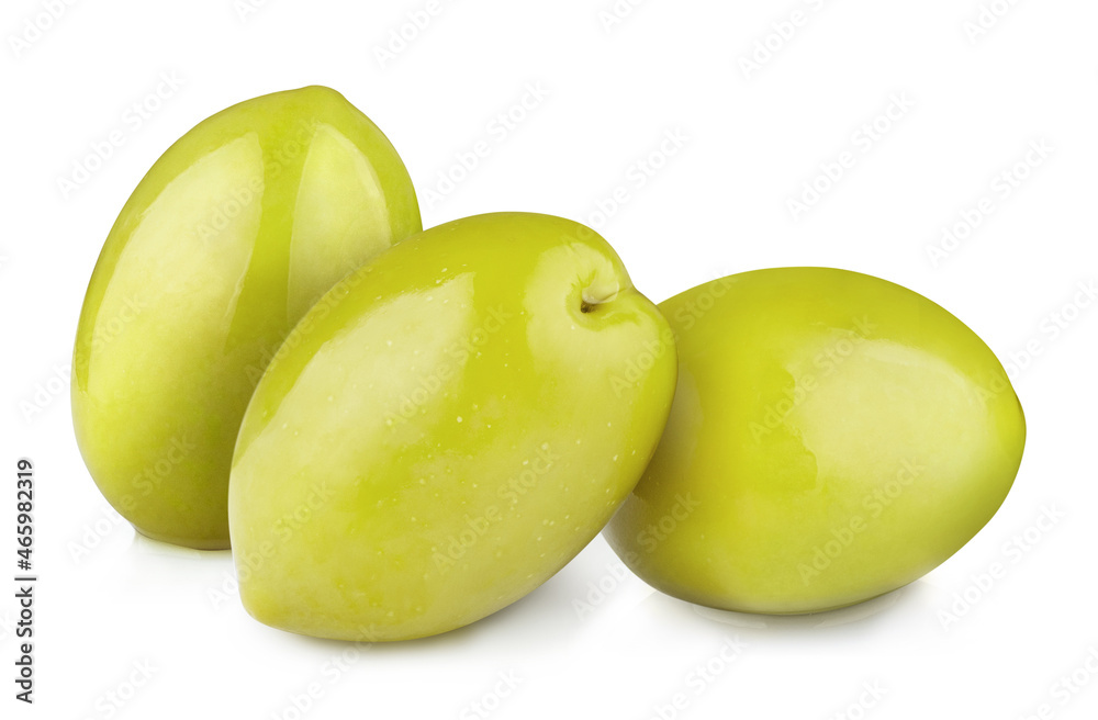 Obraz premium Delicious olives, isolated on white background