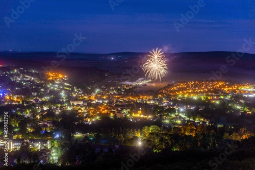 Feuerwerk über Bad Berka in Thüringen