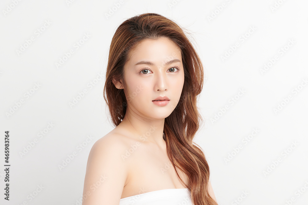 Beautiful young asian woman with clean fresh skin on white background, Face care, Facial treatment, Cosmetology, beauty and spa, Asian women portrait. Beautiful young asian woman with clean fresh skin on white background, Face care, Facial treatment, Cosmetology, beauty and spa, Asian women portrait.
