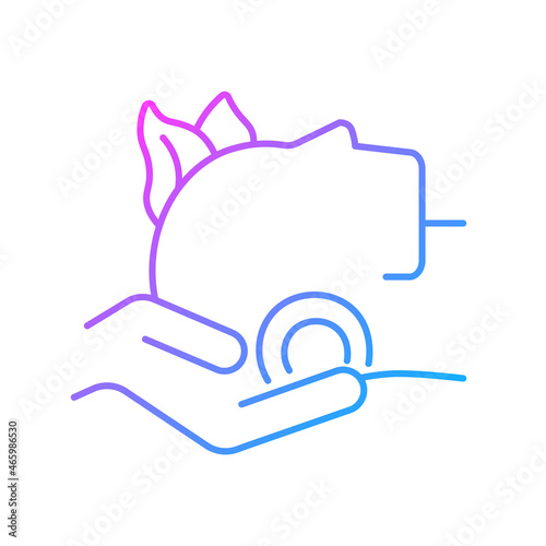 Craniosacral therapy gradient linear vector icon. Relieve tightness in head. Alternative therapy. Migraine relief. Thin line color symbol. Modern style pictogram. Vector isolated outline drawing