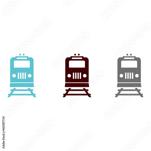 Train set icon vector illustration symbol