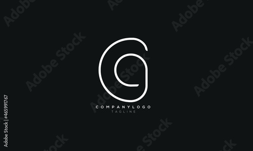 CG, GC, Abstract initial monogram letter alphabet logo design