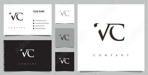 initial VC logo and business card