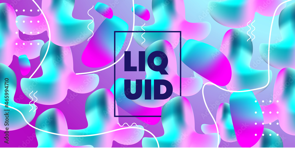 Fototapeta premium Modern Trendy design template with fluid and liquid shapes. Abstract gradient backgrounds. Applicabl