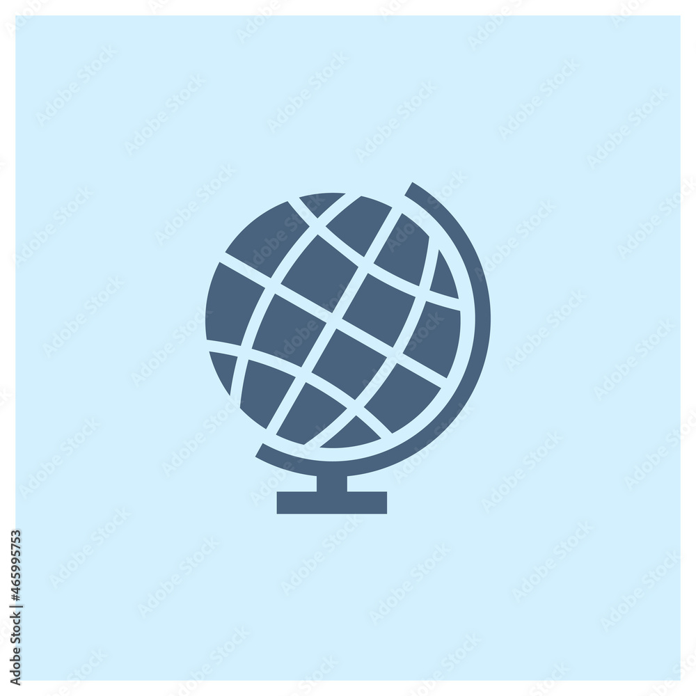 Flat icon of globe sign Flat icon of globe sign