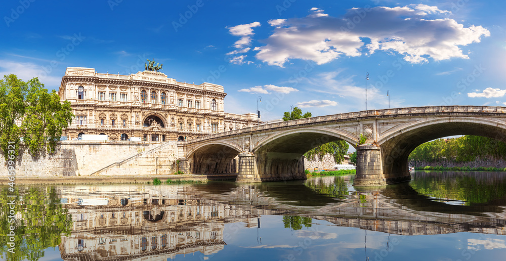 Obraz premium The Palace of Justice, the seat of the Supreme Court of Cassation, Rome, Italy