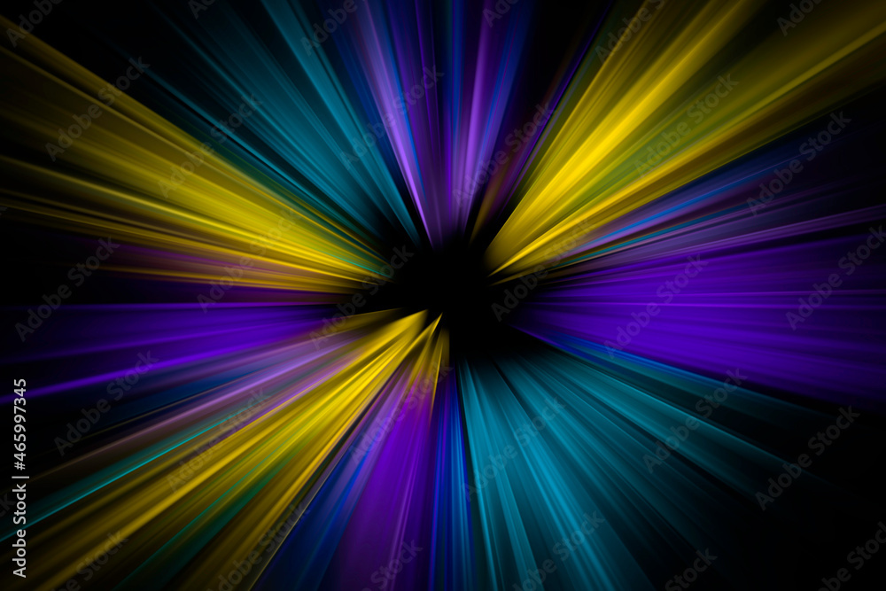 Obraz premium Wallpaper background of an abstract colorful multicolored explosion. Yellow purple teal