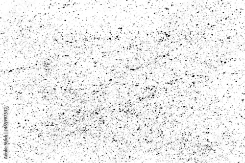 Black blobs isolated on white. Ink splash. Brushes droplets. Grainy texture background. Digitally generated image. Vector illustration, EPS 10.