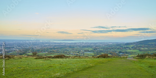 Photography Dublin City Panoramic, Dublin at day, beautiful landscape.