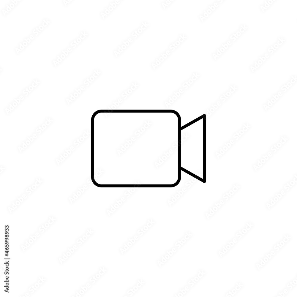 video camera single icon line style graphic design vector