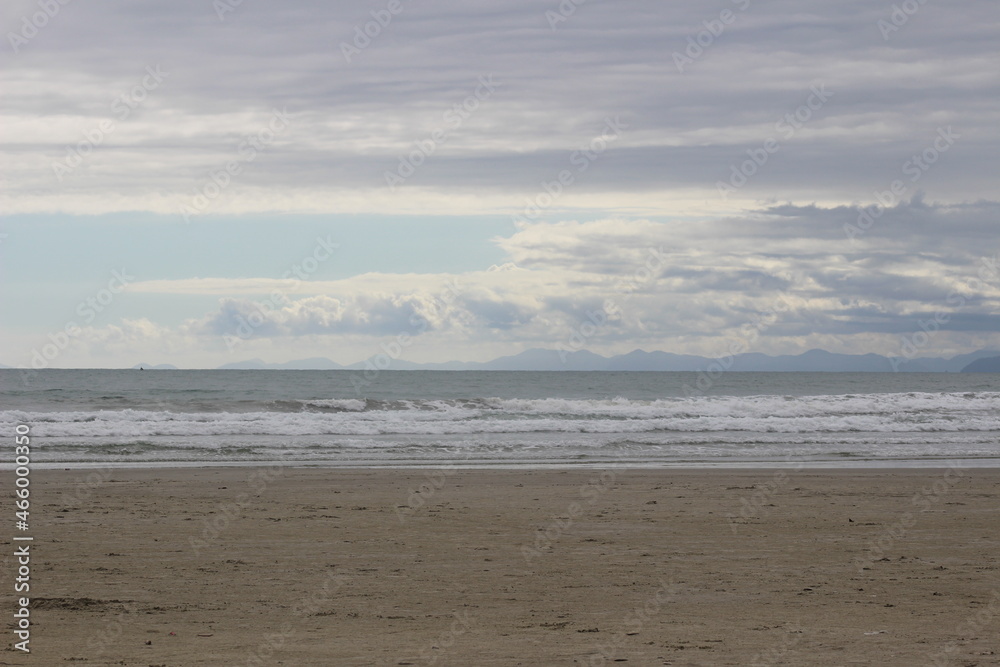 Beach near Sao Paulo city in Brazil. Boraceia Beach.